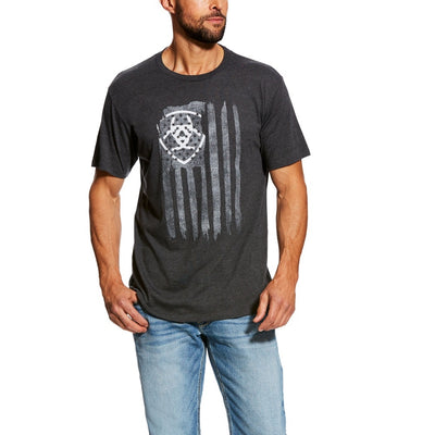 Ariat Mens Charcoal Flag T-Shirt 