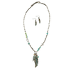 Blazin Roxx Womens Bead & Feather Jewelry Set