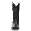 Cuadra Mens Black Genuine Ostrich Leather Square Toe Boots