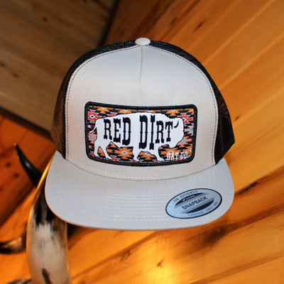Red Dirt Mens Great White Buffalo Patch Cap