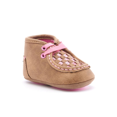Twister Infant Pink Glitter Moc Shoes