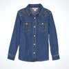 Wrangler Girls Embroidered Western Denim Shirt