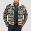 Wrangler Mens Jacquard Print Jacket Dark Sapphire