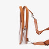 Wrangler Womens Clear Sling Crossbody Bag Brown