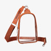 Wrangler Womens Clear Sling Crossbody Bag Brown