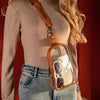 Wrangler Womens Clear Sling Crossbody Bag Brown