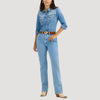 Wrangler Womens Denim Cowboy Snap Shirt