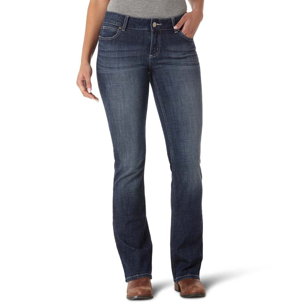 Wrangler Womens Mid Wear Rise Jeans Bootcut Starr – Western