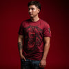American Fighter Mens Coalwood T-Shirt Jester Red/Black - FM15325