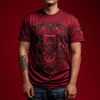 American Fighter Mens Coalwood T-Shirt Jester Red/Black - FM15325
