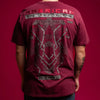 American Fighter Mens Cross Mountain T-Shirt Burgundy - FM16323