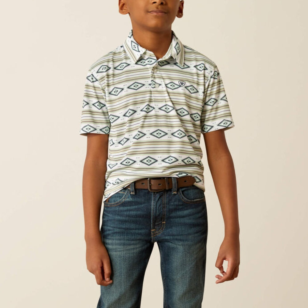 Ariat Boys All Over Print Polo Shirt