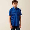 Ariat Boys All Over Print Polo Shirt Blue - 10073490