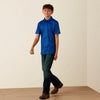 Ariat Boys All Over Print Polo Shirt Blue - 10073490