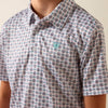 Ariat Boys All Over Print Polo Shirt White Southwest Triangle - 10073489