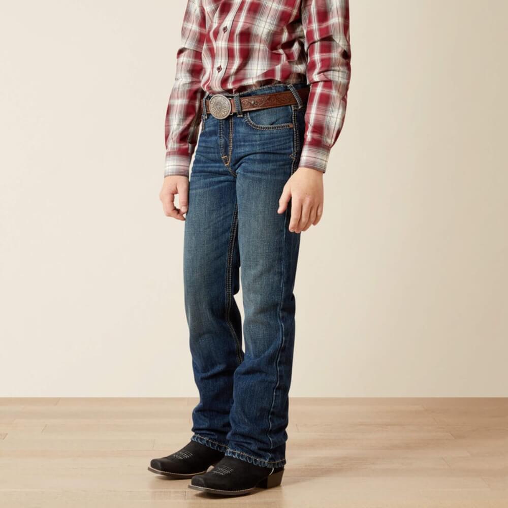 Ariat Boys B4 Relaxed Baron Boot Cut Jeans