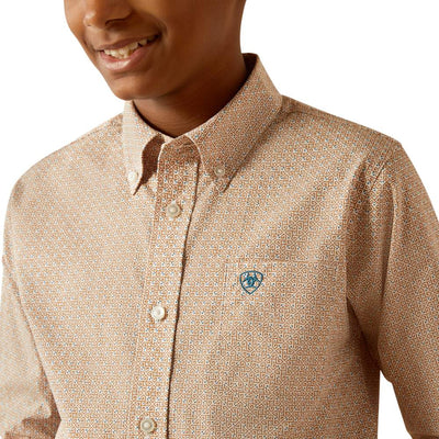 Ariat Boys Johnny Light Brown Shirt