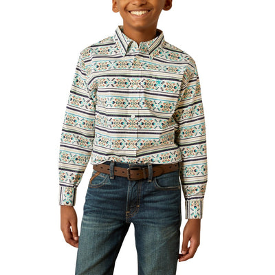 Ariat Boys Judge Teal Shirt