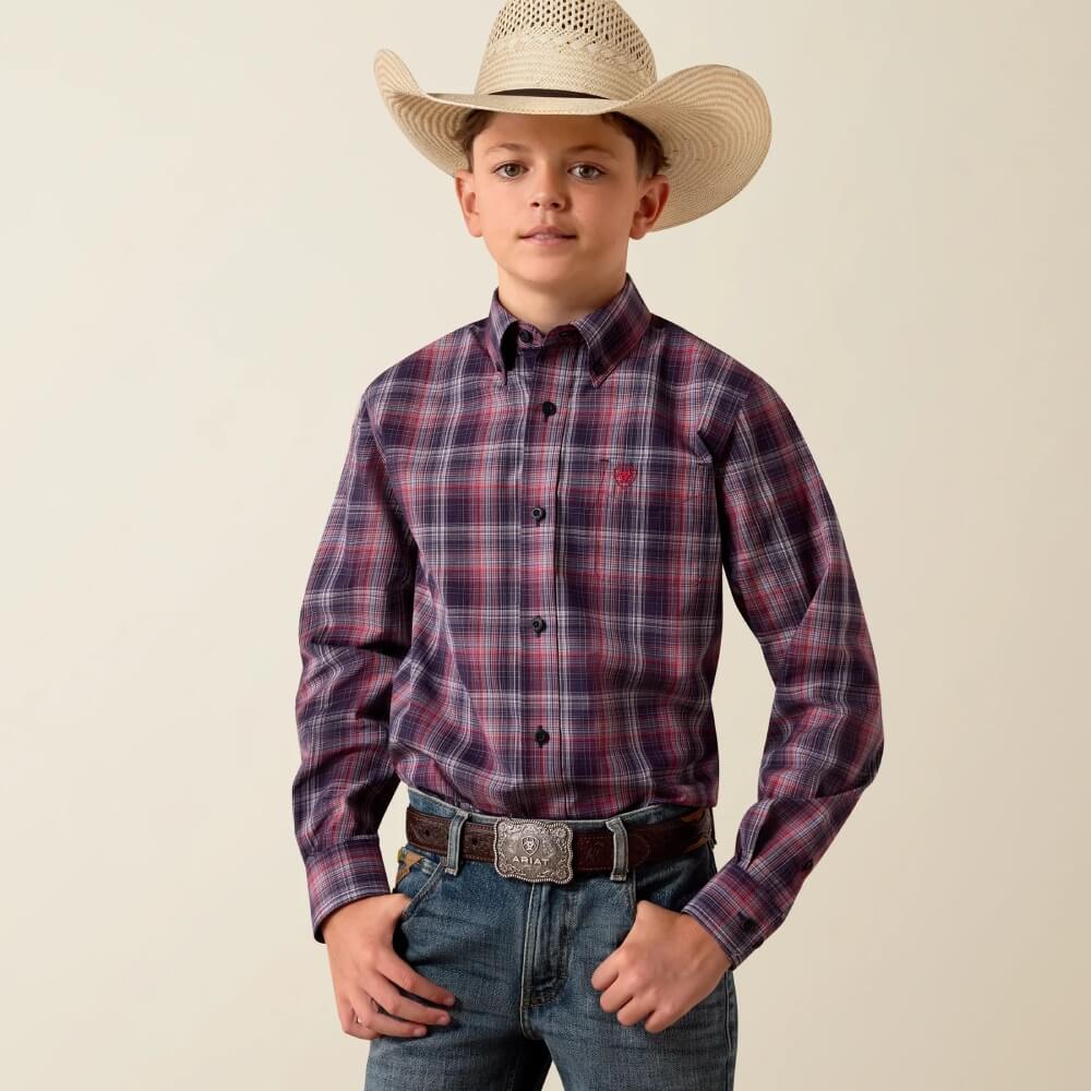Ariat Boys Pro Series Blaze Shirt Multicolor Plaid - 10073637
