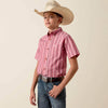 Ariat Boys Pro Series Bobby Shirt Hibiscus Red Stripe - 10073638