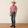 Ariat Boys Pro Series Bobby Shirt Hibiscus Red Stripe - 10073638