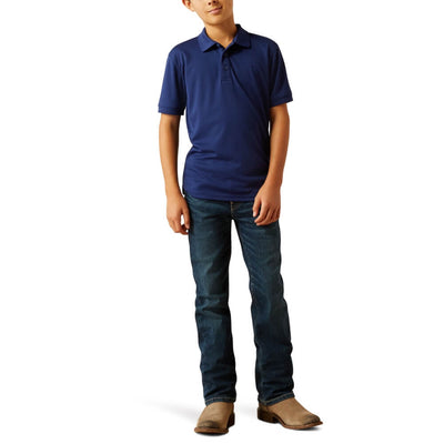 Ariat Boys Short Sleeve Tek Polo Shirt