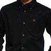 Ariat Boys Solid Black Twilll Classic Fit Shirt - 10030161