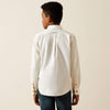 Ariat Boys Solid White Twill Classic Fit Shirt - 10030162