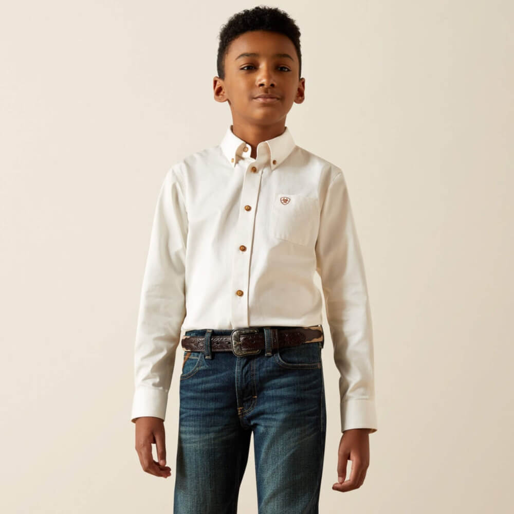 boys white dress shirt Mayoral Long Sleeves 700-Y - White Wing Tip