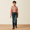 Ariat Boys Team Dixon Classic Fit Shirt Ketchup Geo Print/Fudge - 10079373