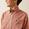 Ariat Boys Team Dixon Classic Fit Shirt Ketchup Geo Print/Fudge - 10079373