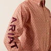 Ariat Boys Team Dixon Classic Fit Shirt Ketchup Geo Print/Fudge - 10079373