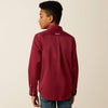 Ariat Boys Team Logo Burgundy Twill Classic Fit Shirt - 10030163