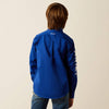 Ariat Boys Team Logo Ultramarine Blue Twill Classic Fit Shirt - 10030164