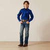 Ariat Boys Team Logo Ultramarine Blue Twill Classic Fit Shirt - 10030164