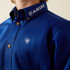 Ariat Boys Team Logo Ultramarine Blue Twill Classic Fit Shirt - 10030164