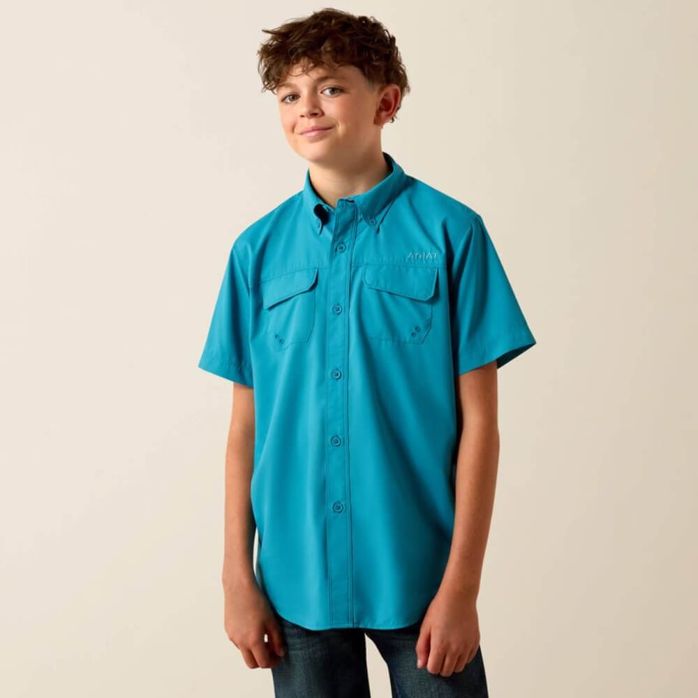 Ariat Boys VentTEK Outbound Shirt Blue Moon Turquoise - 10073499