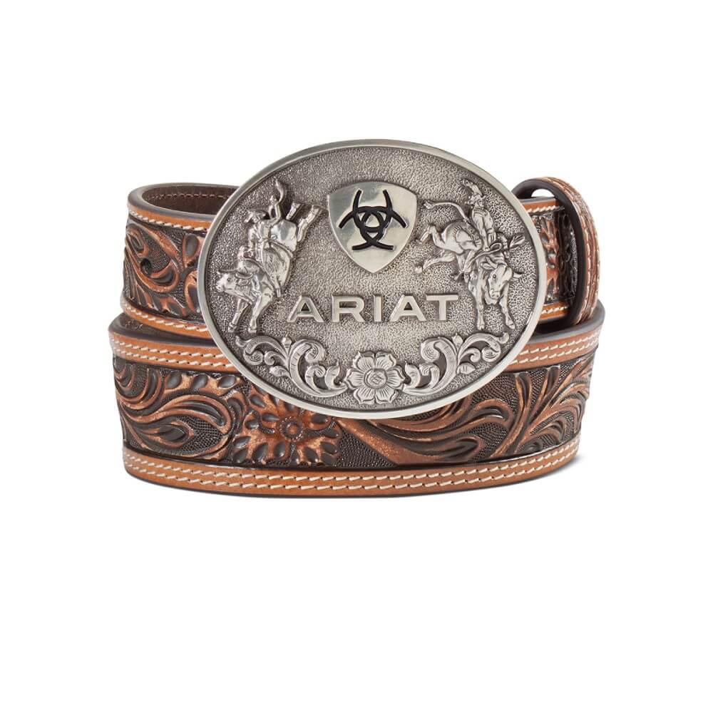 Ariat Boys Youth Western Leather Belt Brown - A1309808