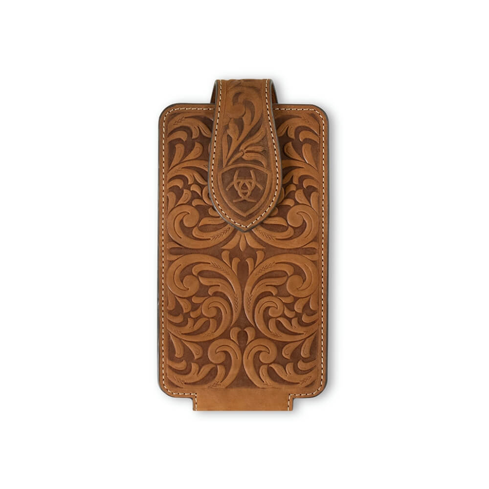 Ariat Genuine Leather Cell Phone Case Medium Brown - A0604144