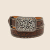 Ariat Girls Brown Floral Embossed Belt - A1303602