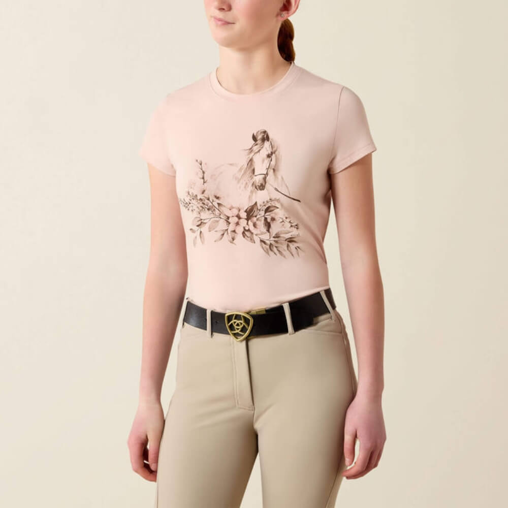 Ariat Girls Ethereal Equine T-Shirt Sepia Rose - 10071345