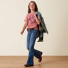 Ariat Girls Farm Quilt T-Shirt Mauvelous - 10078376
