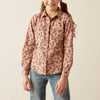 Ariat Girls Flowers & Horseshoes Shirt