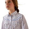 Ariat Girls Grace Western Snap Shirt Blossom Stripe - 10073447