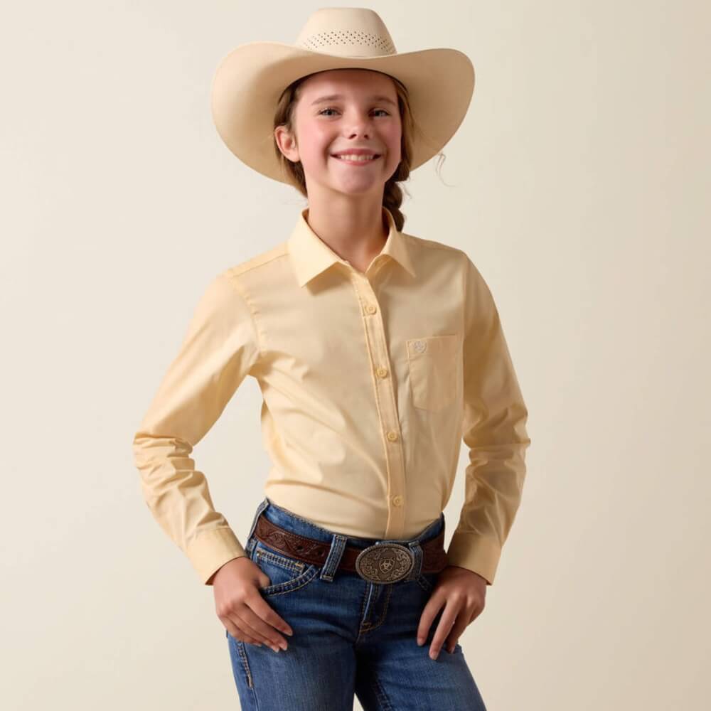 Ariat Girls Kirby Shirt Cornhusk - 10073492