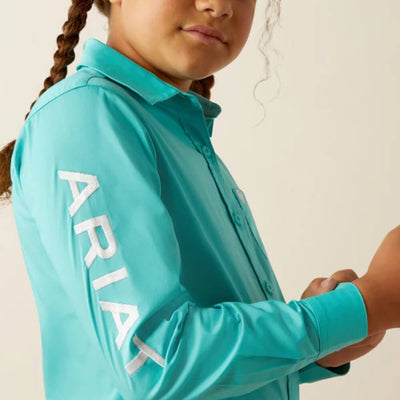 Ariat Girls Team Kirby Blue Western Shirt