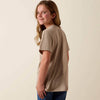 Ariat Girls Western Collage T-Shirt Tan - 10078385