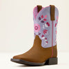 Ariat Girls Wild Bloom Western Boots Distressed Brown/Mystic Lavender - 10074202