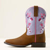 Ariat Girls Wild Bloom Western Boots Distressed Brown/Mystic Lavender - 10074202