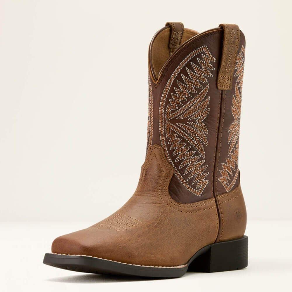 Ariat Kids Ruidoso Western Boots Pearl/Chocolate Brown - 10061136